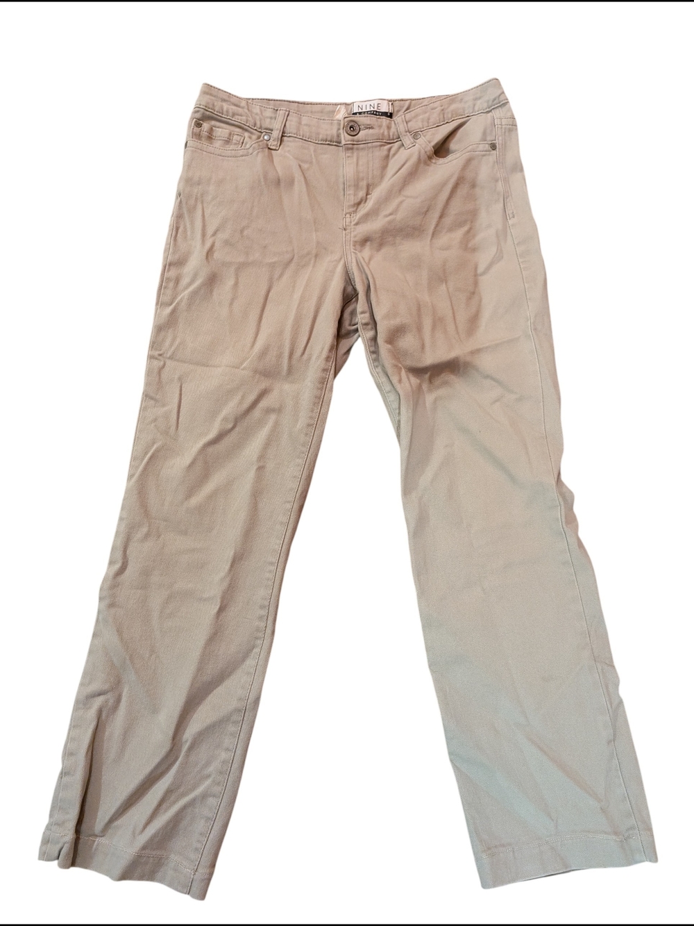 Nine West Women's Tan Straight-Leg Chinos